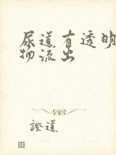 尿道有透明分泌物流出