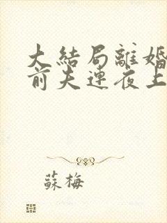 大结局离婚后,前夫连夜上门求复婚