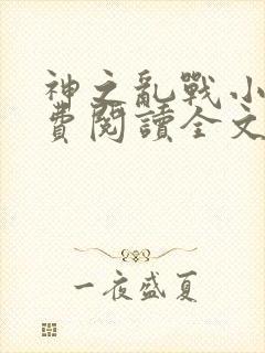 神之乱战小说免费阅读全文