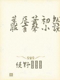 叶辰萧初然完整版有声小说封面