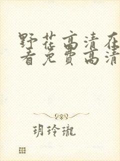 野花高清在线观看免费高清