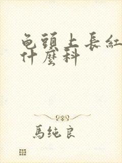 龟头上长红斑挂什么科封面