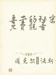 妻子的秘密电视免费观看