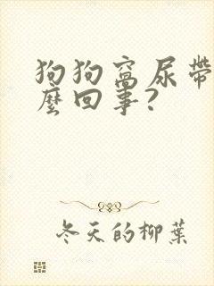 狗狗窝尿带血怎么回事?