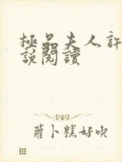 极品夫人许浩小说阅读