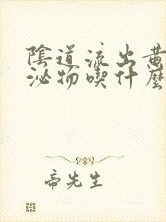 阴道流出黄色分泌物吃什么药