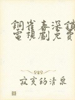 铜雀春深锁二美电视剧免费观看