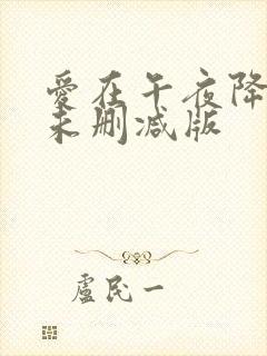 爱在午夜降临前未删减版