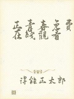 正青春免费全集在线观看