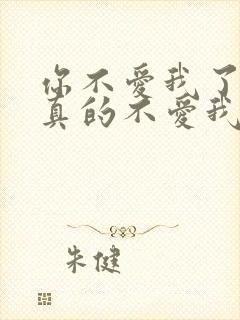 你不爱我了,你真的不爱我了封面