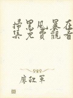 扫黑风暴在线全集免费观看完整版