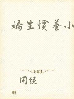 娇生惯养小说封面