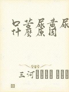 口苦尿黄尿臭是什么原因