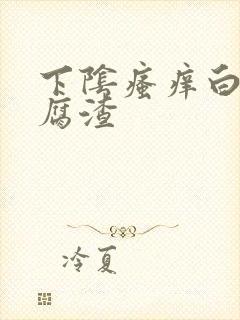 下阴瘙痒白带豆腐渣