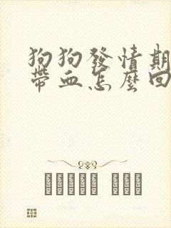 狗狗发情期尿里带血怎么回事