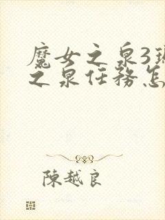 魔女之泉3玛丽之泉任务怎么完成