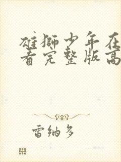 雄狮少年在线观看完整版高清免费