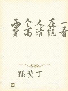 两个人在一起免费高清观看