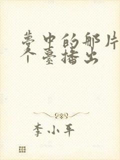 梦中的那片海哪个台播出