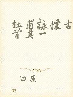 杜甫咏怀古迹五首其一封面