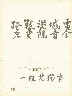 孤战迷城电视剧免费观看全集高清