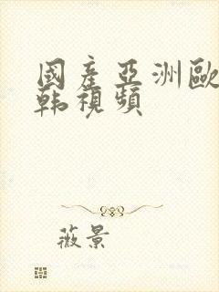 国产亚洲欧美日韩视频