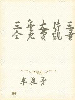 三年大片三年大全免费观看国语