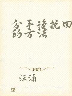 分手后挽回复合的方法