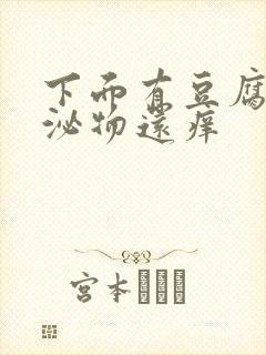 下面有豆腐渣分泌物还痒封面