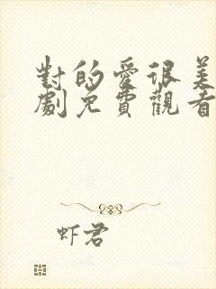 对的爱很美电视剧免费观看