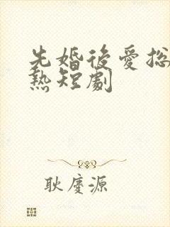 先婚后爱总裁慢热短剧封面