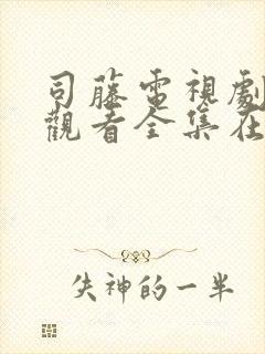 司藤电视剧免费观看全集在线播放