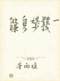 做自媒体一天能赚多少钱