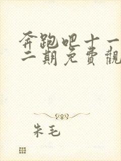 奔跑吧十一季十二期免费观看封面