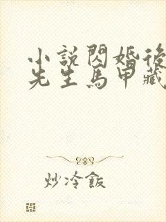 小说闪婚后,傅先生马甲藏不住了