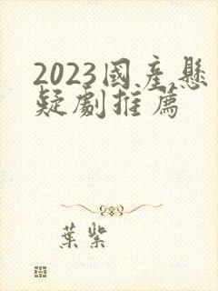 2023国产悬疑剧推荐封面