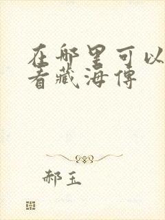 在哪里可以免费看藏海传