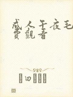 成人午夜毛片免费观看封面