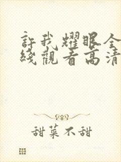 许我耀眼全集在线观看高清