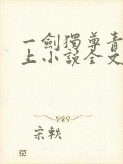 一剑独尊青鸾峰上小说全文免费阅读封面