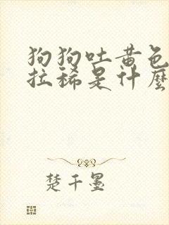 狗狗吐黄色液体拉稀是什么原因