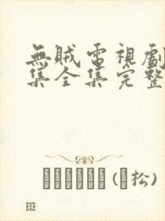 无贼电视剧48集全集完整版封面