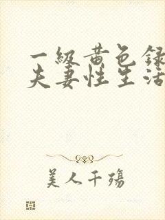 一级黄色录像片夫妻性生活影片