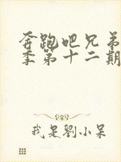 奔跑吧兄弟第二季第十二期完整版封面