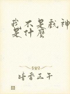 我不是戏神讲的是什么