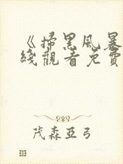 《扫黑风暴》在线观看免费完整版