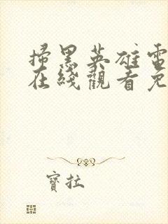 扫黑英雄电视剧在线观看免费完整版封面