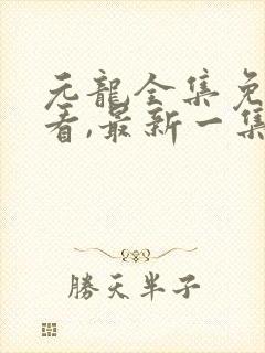 元龙全集免费观看,最新一集封面