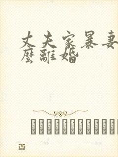 丈夫家暴妻子怎么离婚