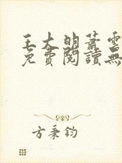 王大明萧云小说免费阅读无弹窗